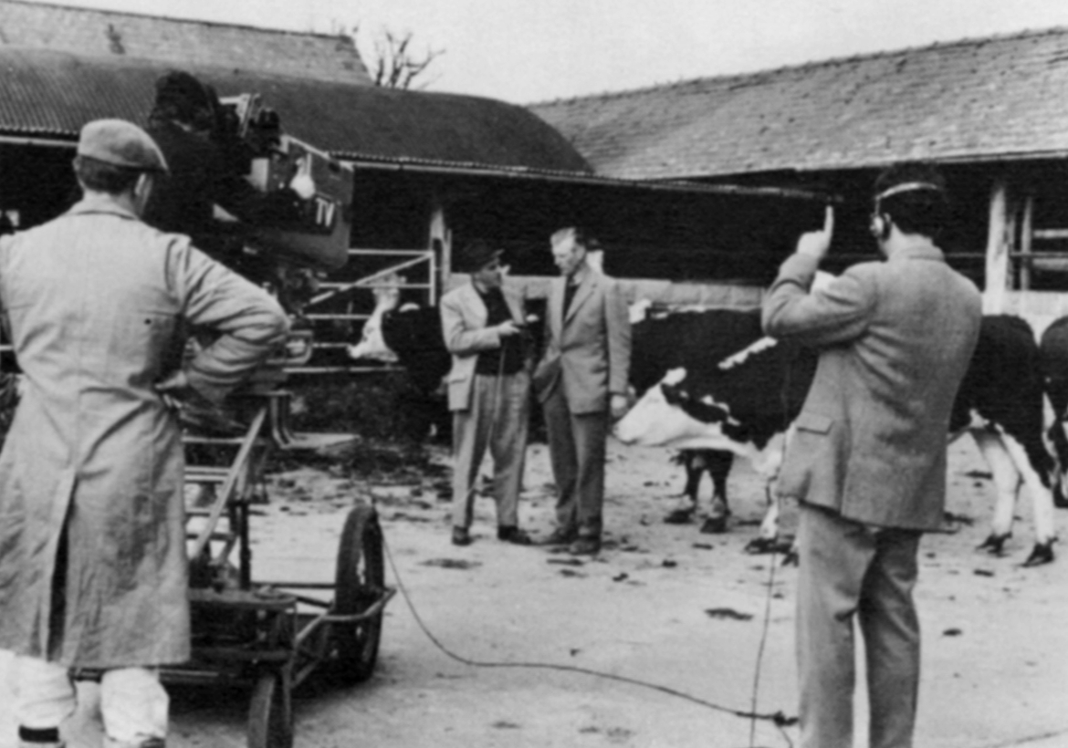 Down on The Other Man's Farm for then Floor Manager, now Producer/Director John Russell and-can it be? Yes, think it is - Ronnie Baxter on camera.